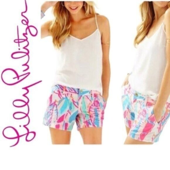 Lilly Pulitzer Women's Callahan Shorts Out To Sea, size 0 - Picture 2 of 9